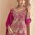 Pink georgette embroidered designer plazzo suit