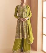 Mahendi georgette embroidered designer Palazzo suit