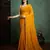 Yellowcolor fendy chiffon saree with running blouse