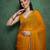 Yellowcolor fendy chiffon saree with running blouse