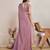 Wine color fendy chiffon saree with running blouse