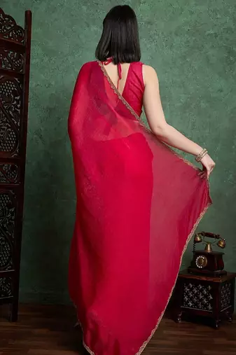Ranicolor fendy chiffon saree with running blouse