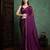 Purple color fendy chiffon saree with running blouse