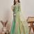 Pista color fendy chiffon saree with running blouse