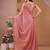 Pink color fendy chiffon saree with running blouse