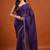 Magenta color fendy chiffon saree with running blouse