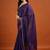 Magenta color fendy chiffon saree with running blouse