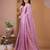 Levender color fendy chiffon saree with running blouse
