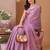 Levender color fendy chiffon saree with running blouse