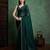Green color fendy chiffon saree with running blouse