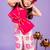 Pink embroidered cotton co ord set