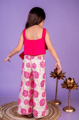 Pink embroidered cotton co ord set 3