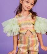 Multicolor embroidered cotton jumpsuit