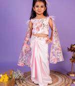 Pink printed cotton co ord set