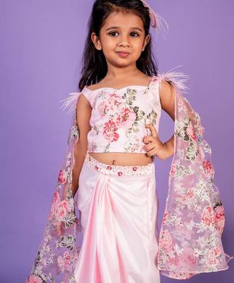 Pink printed cotton co ord set 2