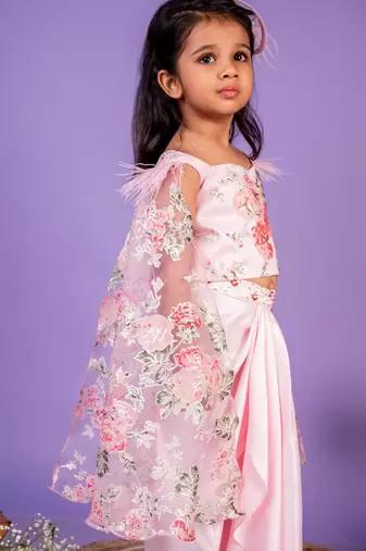 Pink printed cotton co ord set