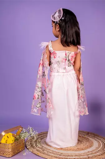 Pink printed cotton co ord set