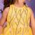 Yellow embroidered cotton gown