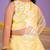 Yellow embroidered cotton lehenga