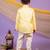 Yellow plain cotton bandhgala