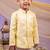 Yellow plain cotton bandhgala