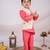 Orange embroidered cotton nehru jacket set