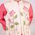 Orange embroidered cotton nehru jacket set
