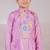 Purple embroidered cotton kurta set