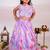Purple embroidered cotton lehenga