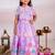 Purple embroidered cotton lehenga