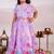 Purple embroidered cotton lehenga