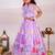 Purple embroidered cotton lehenga