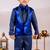 Blue plain cotton tuxedo
