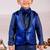 Blue plain cotton tuxedo