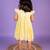 Yellow embroidered cotton dress