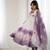 Floral Symphony     White & Lilac Anarkali Dress with Dupatta