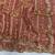 Orange Color Sequence Embroidery Work Space Silk Saree