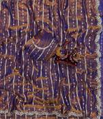 Purple Color Sequence Embroidery Work Space Silk Saree