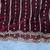 Wine Color Sequence Embroidery Work Space Silk Saree