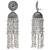 Ethnic silver oxidized indian wedding bollywood style boho jhumka earrings for women (e3277ox)