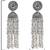 Ethnic silver oxidized indian wedding bollywood style boho jhumka earrings for women (e3277ox)