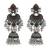Ethnic silver oxidized indian wedding bollywood style boho jhumka earrings for women (e3278oxmg)