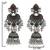 Ethnic silver oxidized indian wedding bollywood style boho jhumka earrings for women (e3278oxmg)