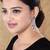 Ethnic silver oxidized indian wedding bollywood style floral design earrings for women (e3279ox)