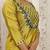 Violet color art silk foil embroidered work kurti pant dupatta