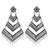 Ethnic silver oxidized indian wedding bollywood dangle earring for women (e3284ox)