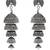 Ethnic silver oxidized indian wedding bollywood multi layered peacock design jhumka earring for women (e3286ox)