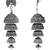 Ethnic silver oxidized indian wedding bollywood multi layered peacock design jhumka earring for women (e3286ox)