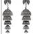 Ethnic silver oxidized indian wedding bollywood multi layered peacock design jhumka earring for women (e3286ox)