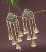 Indian wedding bollywood multi layered dangle jhumka earrings for women (e3287fl)